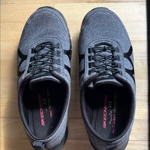 Skechers Men's Charcoal and Black Sneakers